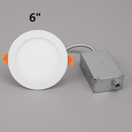 6" SLIM PANEL RECESSED LIGHTS - 12 PACK