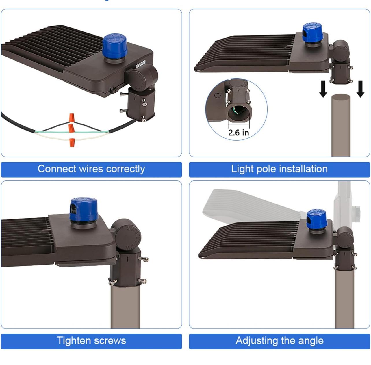 300W LED FLOOD/PARKING LOT LIGHT SPLIT FITTER