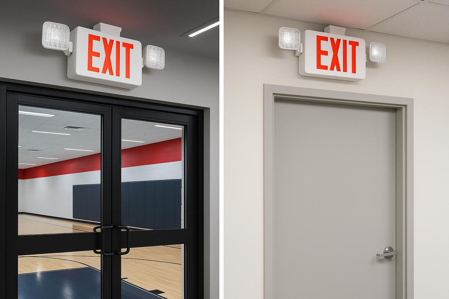 DOUBLE SIDED LED EMERGENCY EXIT SIGN