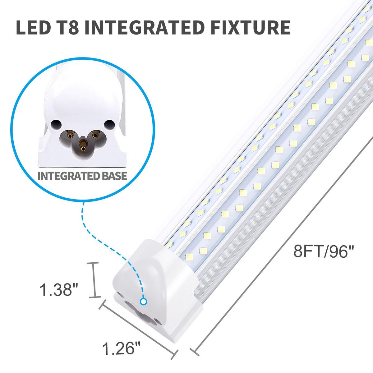 8FT 60W INTEGRATED TUBES - 25 PC PACK