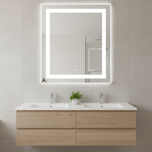 LED Bathroom Vanity Mirror 24x36 Inch – Dimmable Front-Lighted Wall Mirror with Anti-Fog, 3 Color Modes (3K-6K), Tempered Glass, Horizontal/Vertical Mount – UL Listed